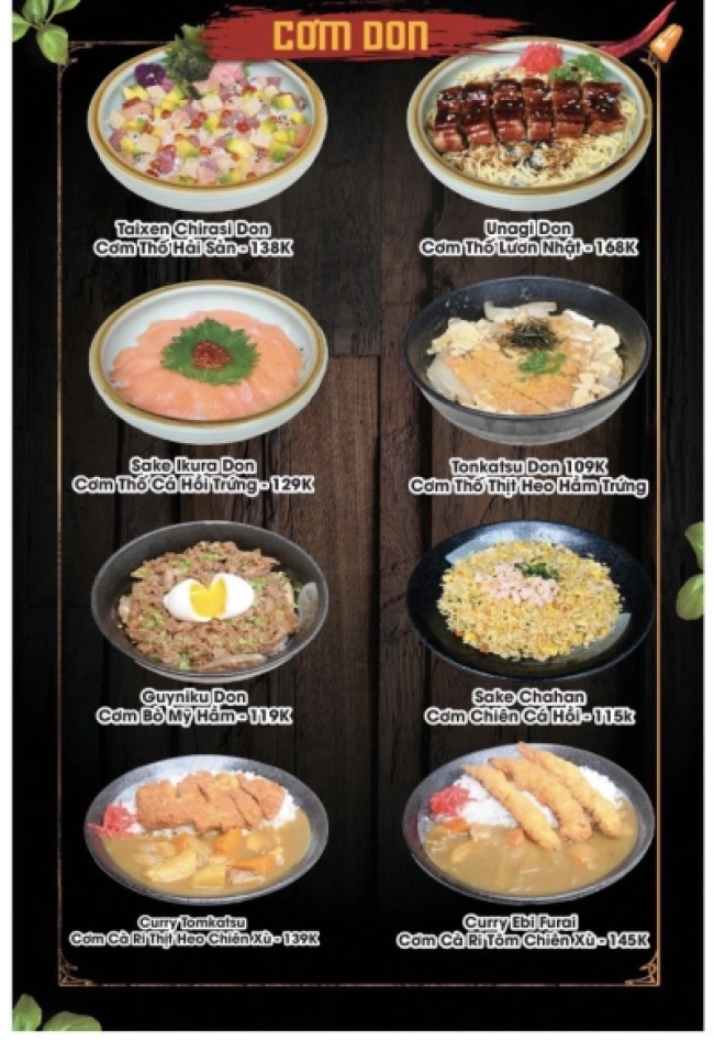 Menu quán 1